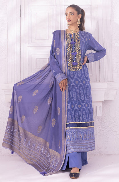 Orient - Unstitched 3 Piece Embroidered Jacquard Shirt , Cambric Pant and Jacquard Dupatta