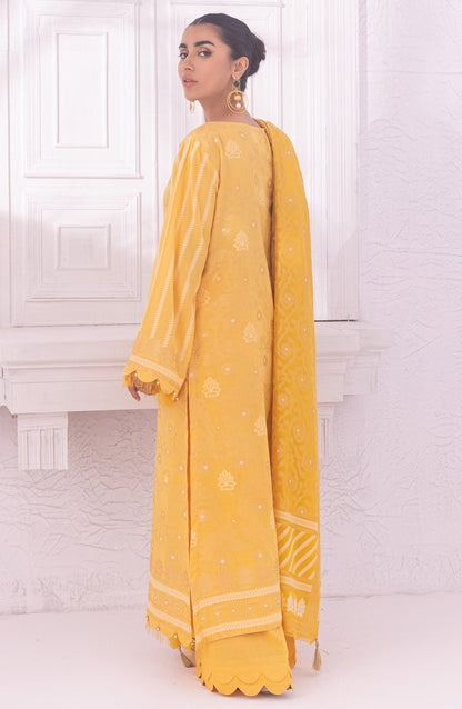 Orient - Unstitched 3 Piece Embroidered Jacquard Shirt , Cambric Pant and Jacquard Dupatta
