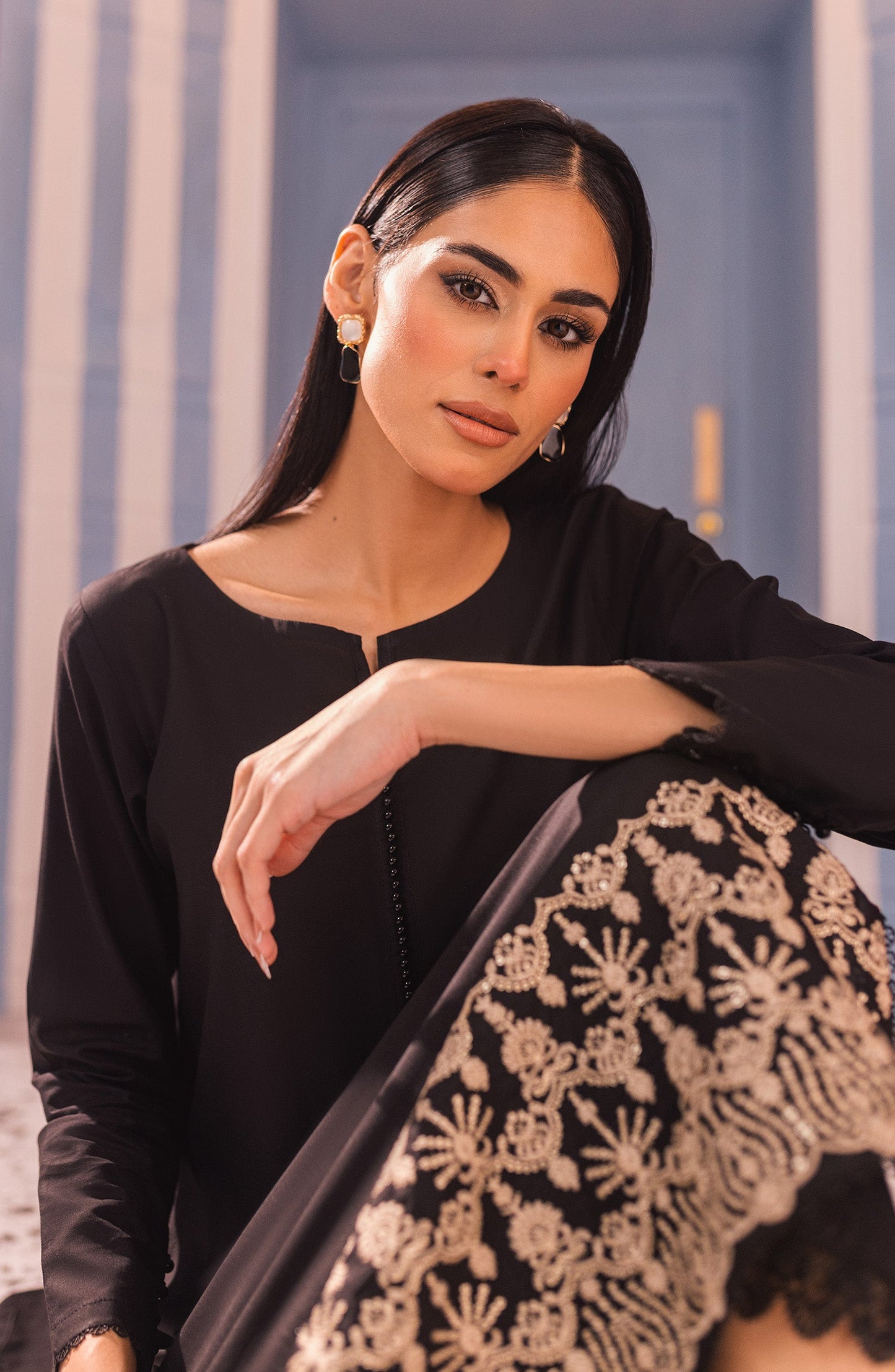 Orient - Stitched 2 Piece Embroidered Cambric Shirt and Cambric Pant