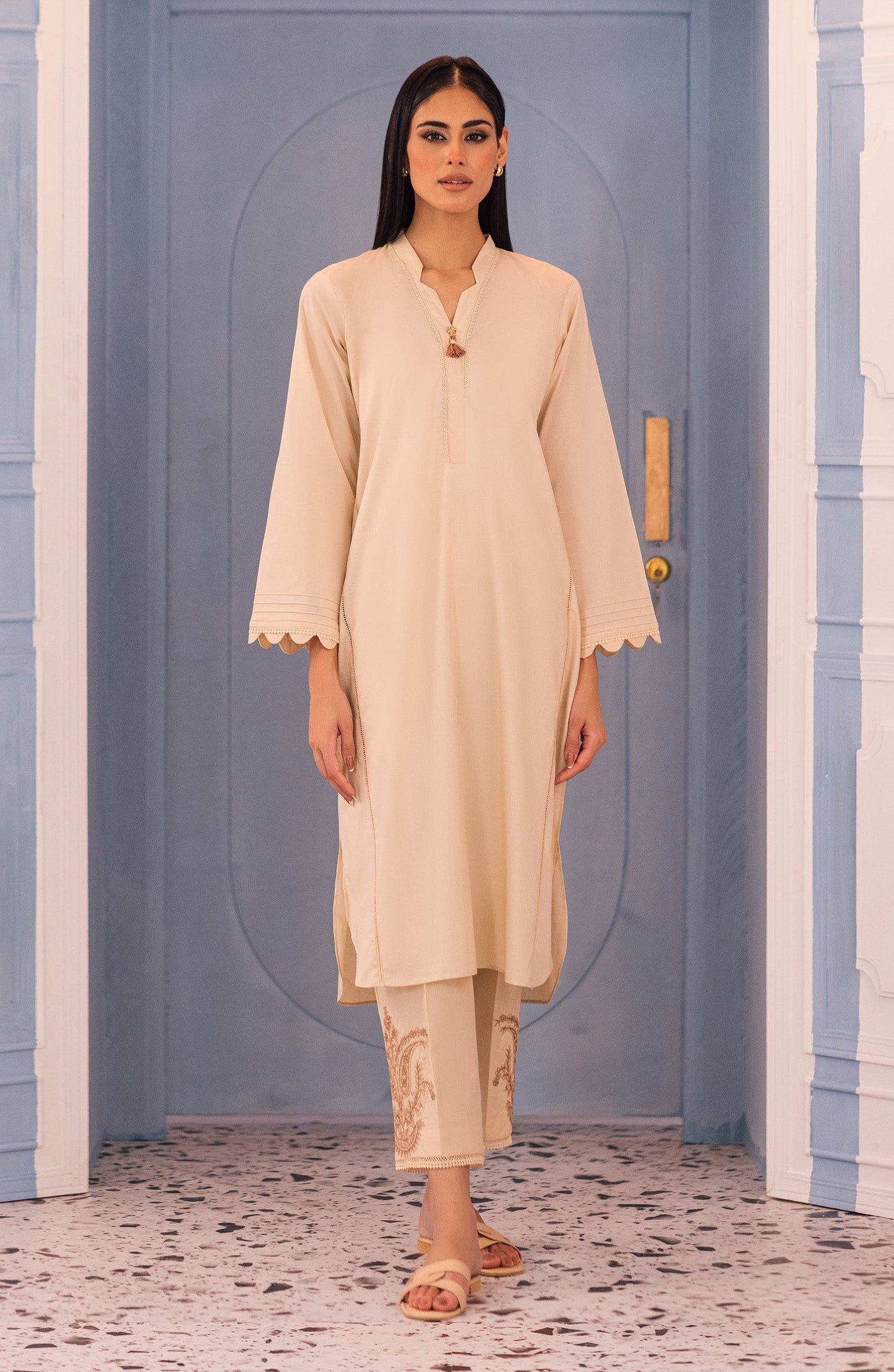 Orient - Stitched 2 Piece Plain Cambric Shirt and Cambric Pant