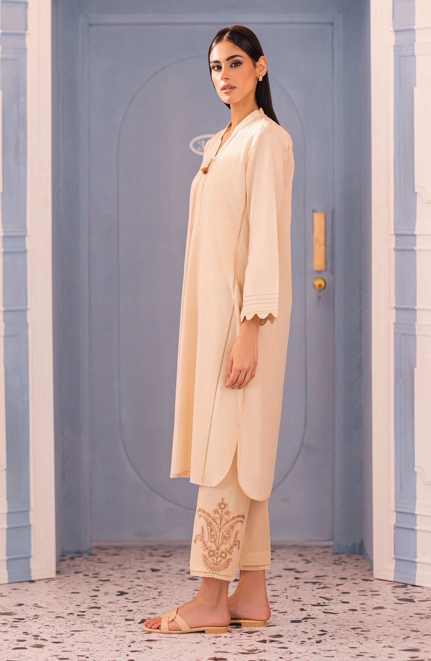 Orient - Stitched 2 Piece Plain Cambric Shirt and Cambric Pant