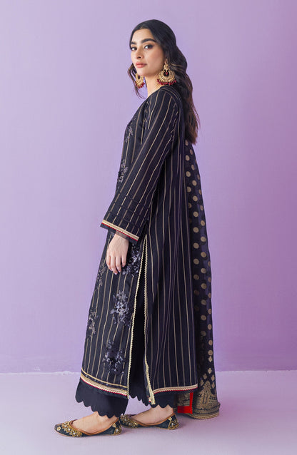 Orient - Stitched 3 Piece Embroidered Jacquard Shirt , Cambric Pant and Jacquard Dupatta