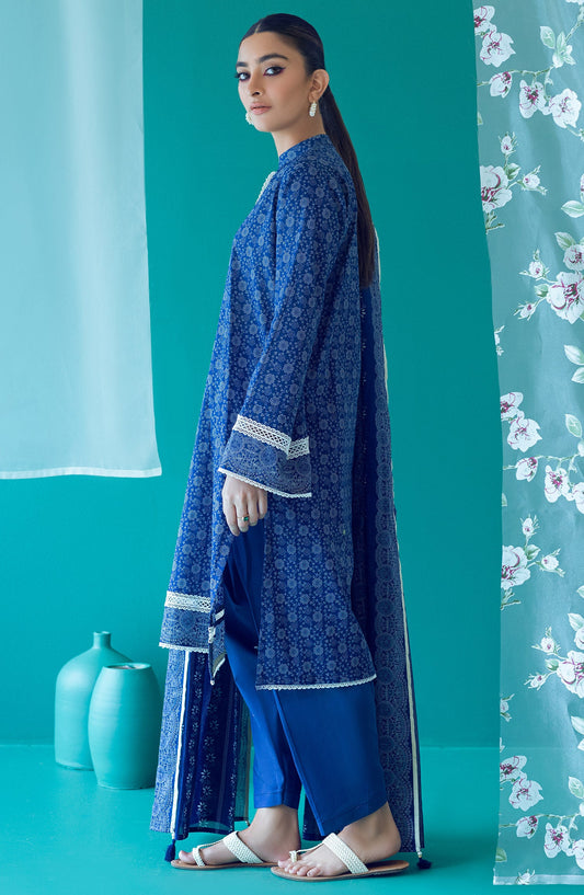 Orient - Unstitched 3 Piece Printed Heavy Lawn Shirt , Cambric Pant and Lawn Dupatta