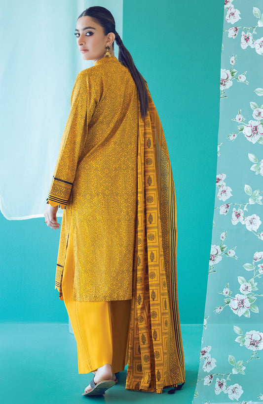 Orient - Unstitched 3 Piece Printed Heavy Lawn Shirt , Cambric Pant and Lawn Dupatta