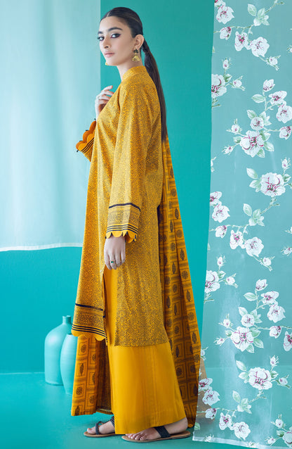 Orient - Unstitched 3 Piece Printed Heavy Lawn Shirt , Cambric Pant and Lawn Dupatta