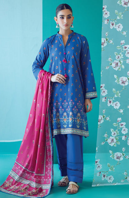 Orient - Unstitched 3 Piece Printed Heavy Lawn Shirt , Cambric Pant and Lawn Dupatta