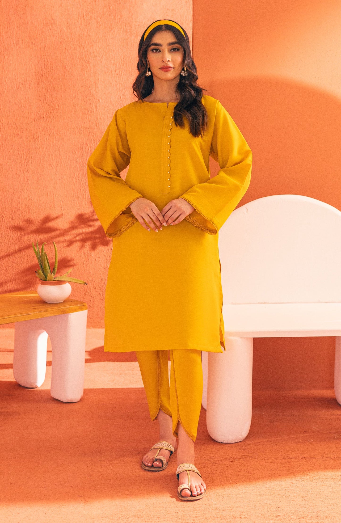 Orient - Stitched 2 Piece Plain Raw Silk Shirt and Raw Silk Pant