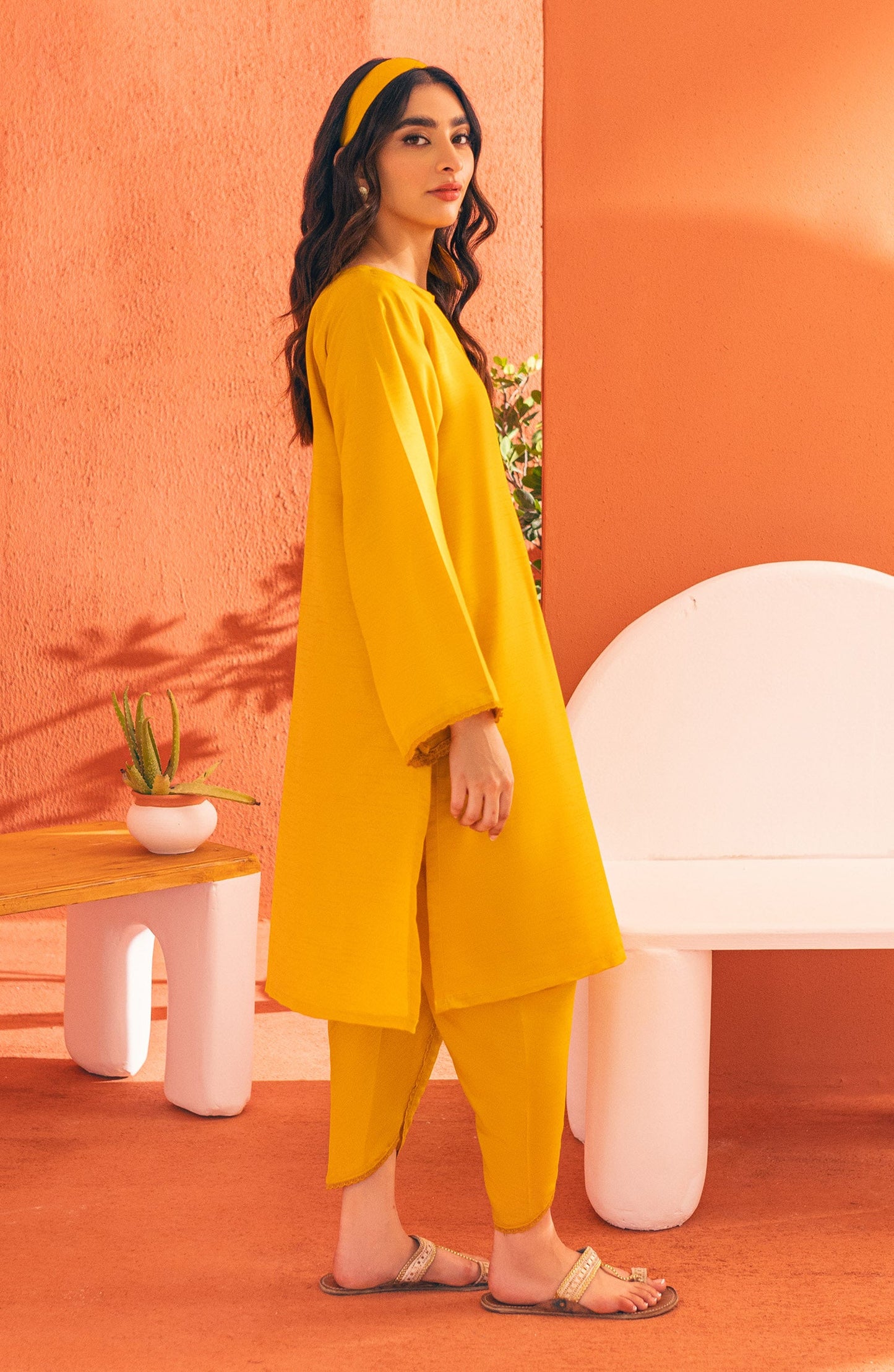 Orient - Stitched 2 Piece Plain Raw Silk Shirt and Raw Silk Pant