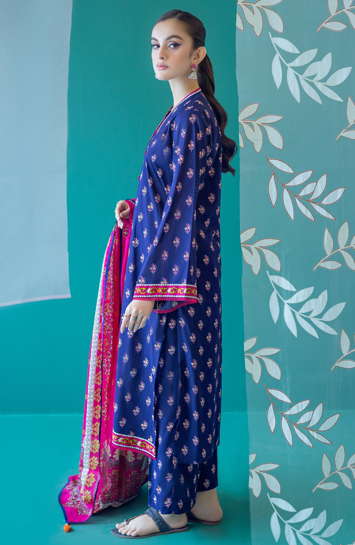 Orient - Unstitched 3 Piece Printed Heavy Lawn Shirt , Lawn Pant and Lawn Dupatta