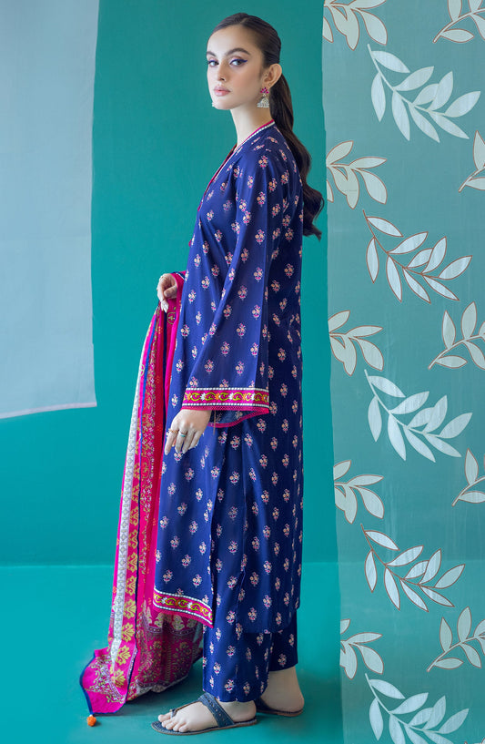 Orient - Unstitched 3 Piece Printed Heavy Lawn Shirt , Lawn Pant and Lawn Dupatta