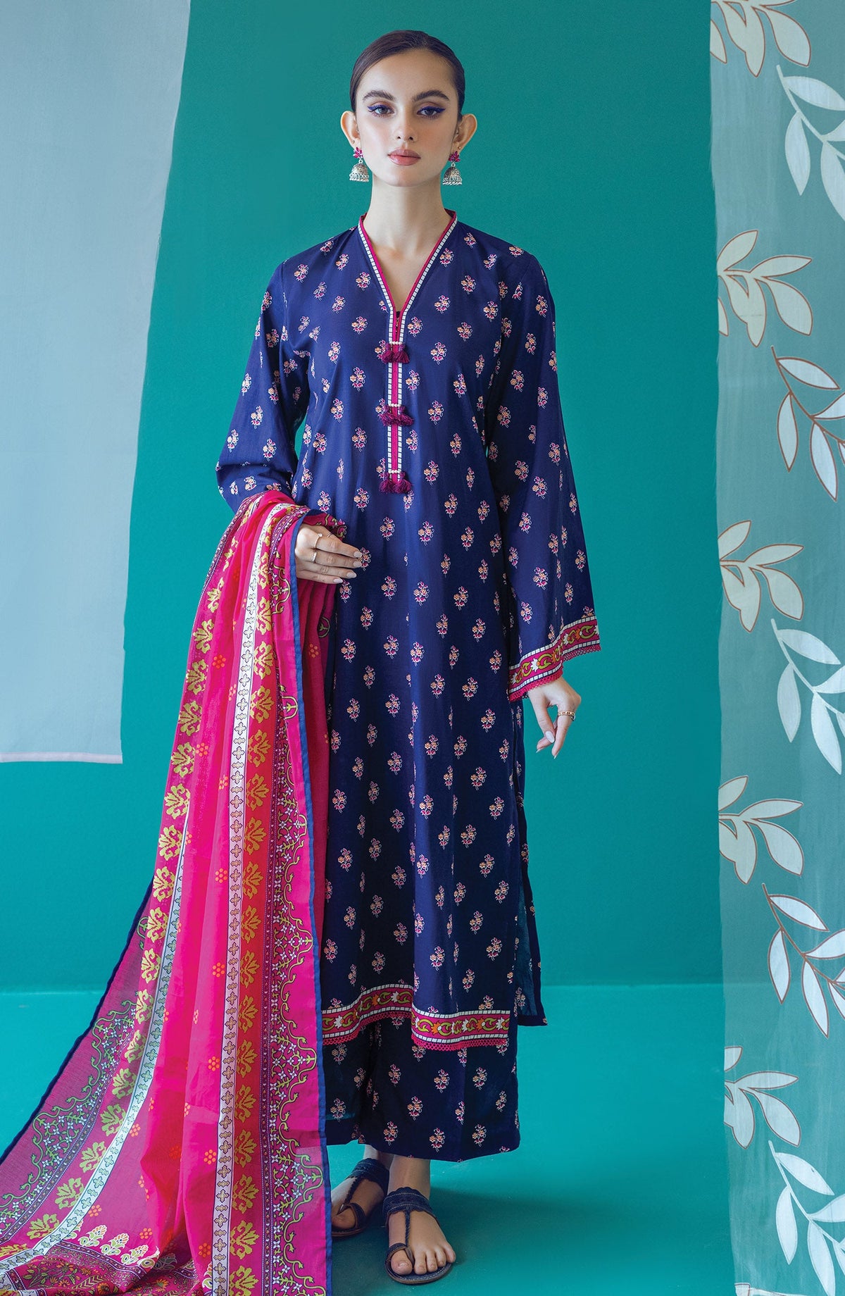 Orient - Unstitched 3 Piece Printed Heavy Lawn Shirt , Lawn Pant and Lawn Dupatta