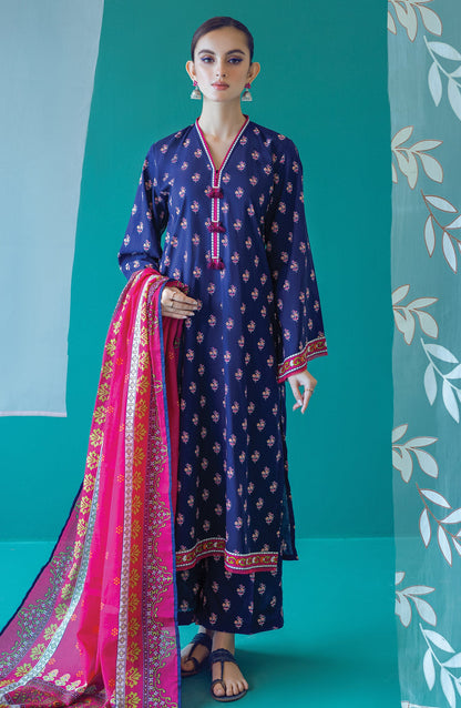 Orient - Unstitched 3 Piece Printed Heavy Lawn Shirt , Lawn Pant and Lawn Dupatta