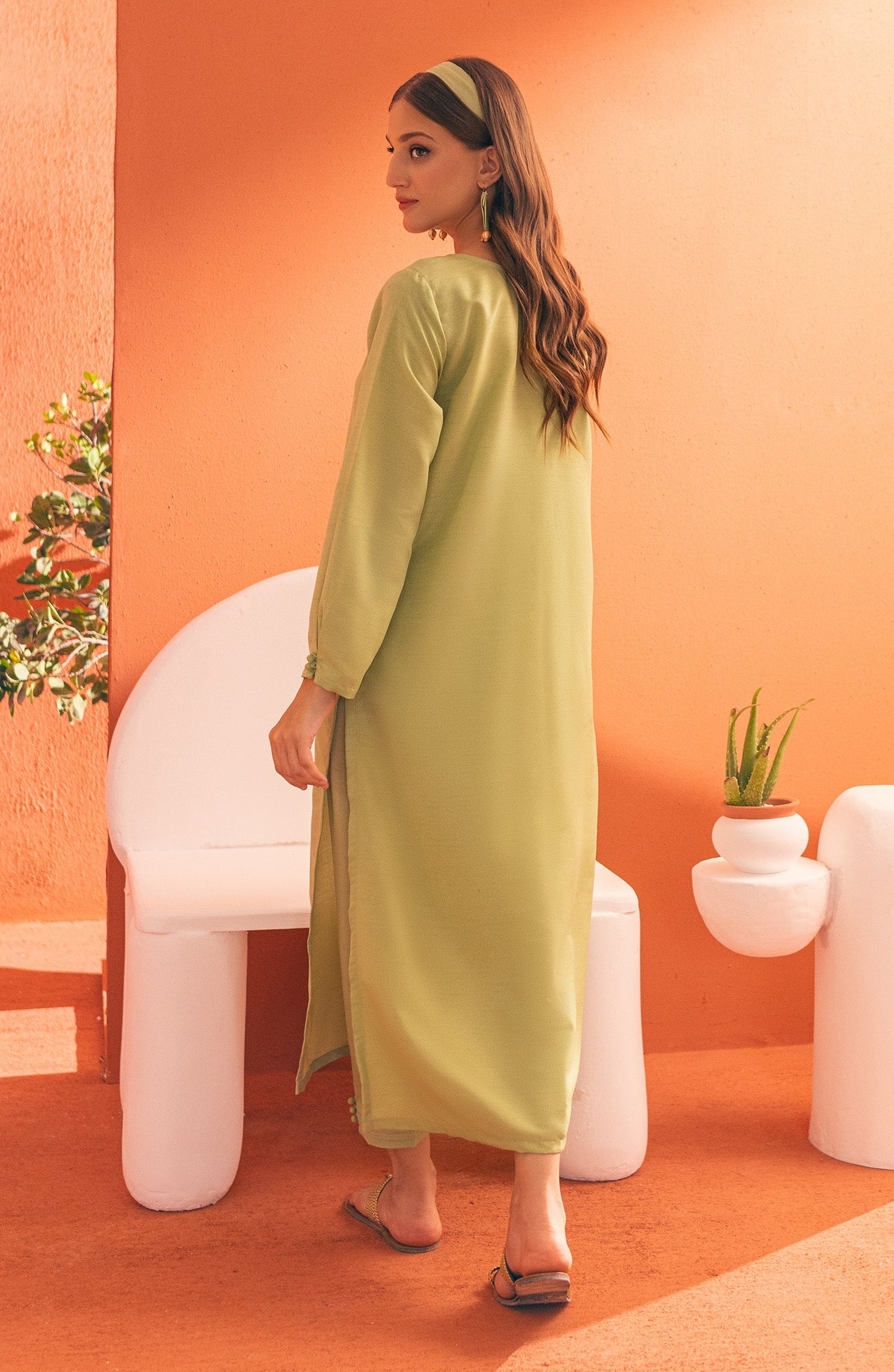 Orient - Stitched 2 Piece Plain Raw Silk Shirt and Raw Silk Pant