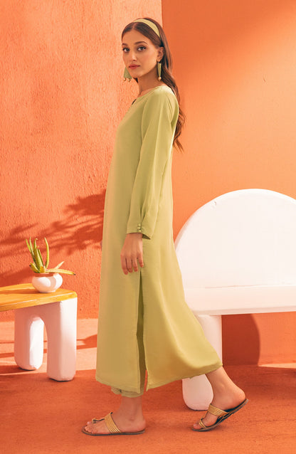Orient - Stitched 2 Piece Plain Raw Silk Shirt and Raw Silk Pant