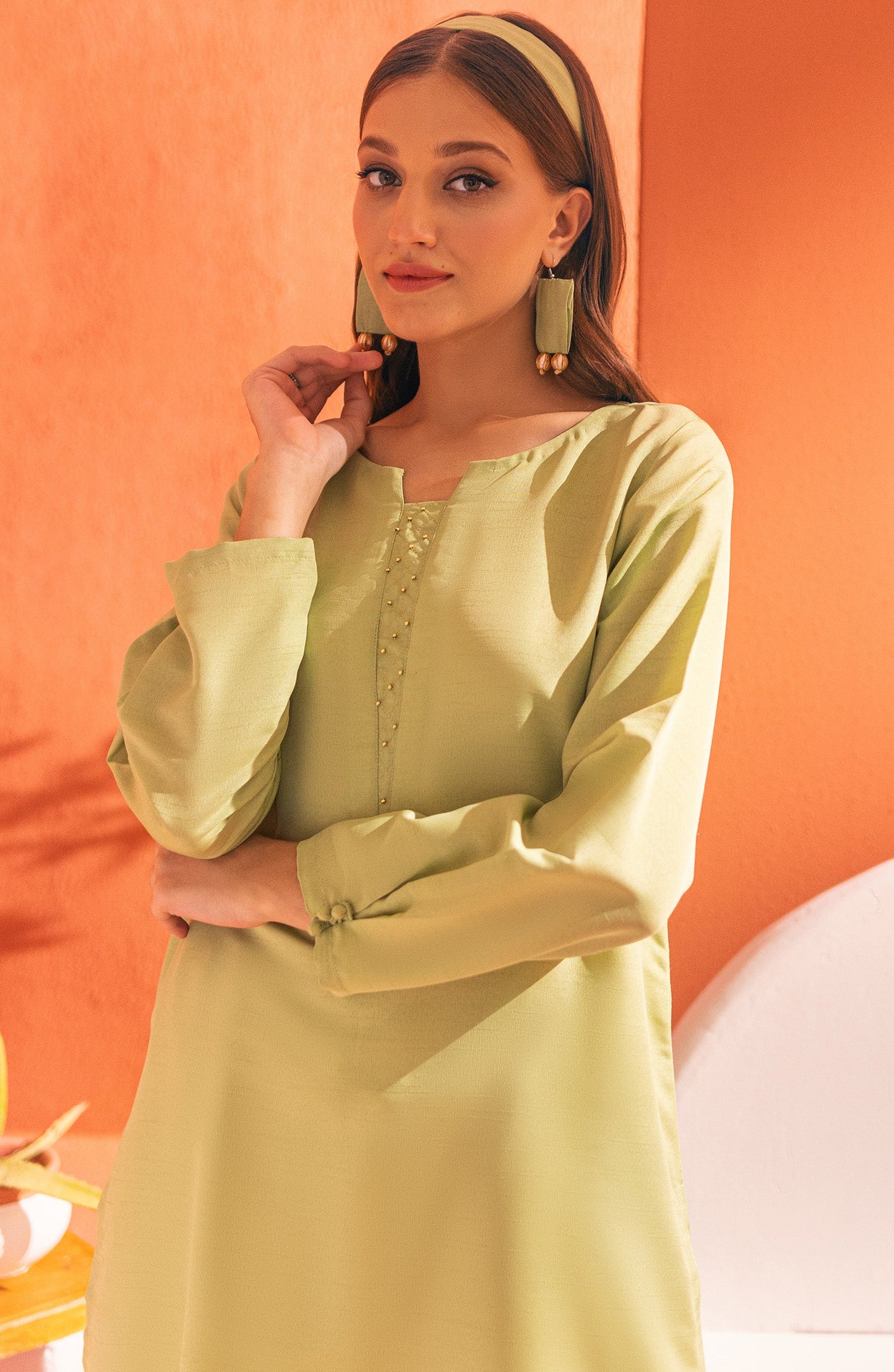 Orient - Stitched 2 Piece Plain Raw Silk Shirt and Raw Silk Pant