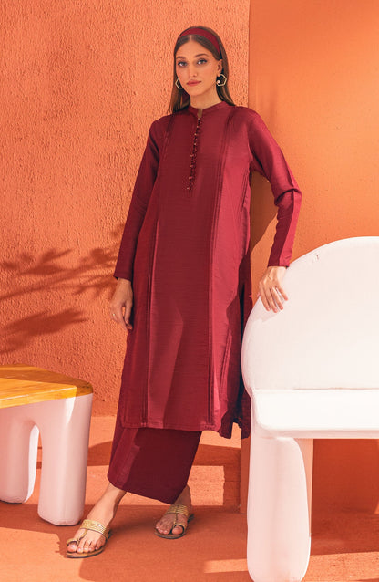 Orient - Stitched 2 Piece Plain Raw Silk Shirt and Raw Silk Pant