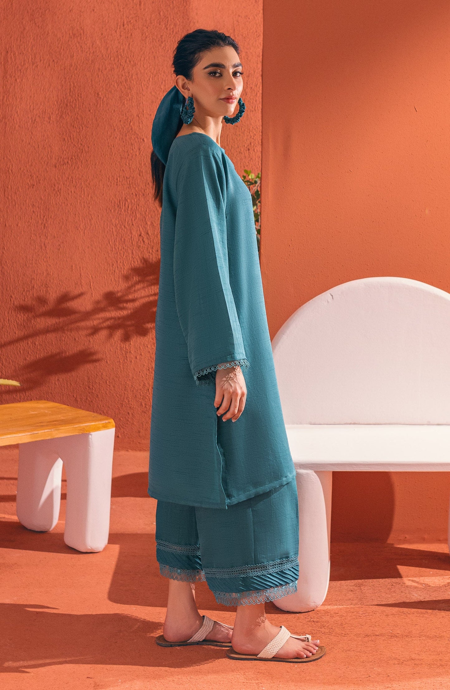 Orient - Stitched 2 Piece Plain Raw Silk Shirt and Raw Silk Pant