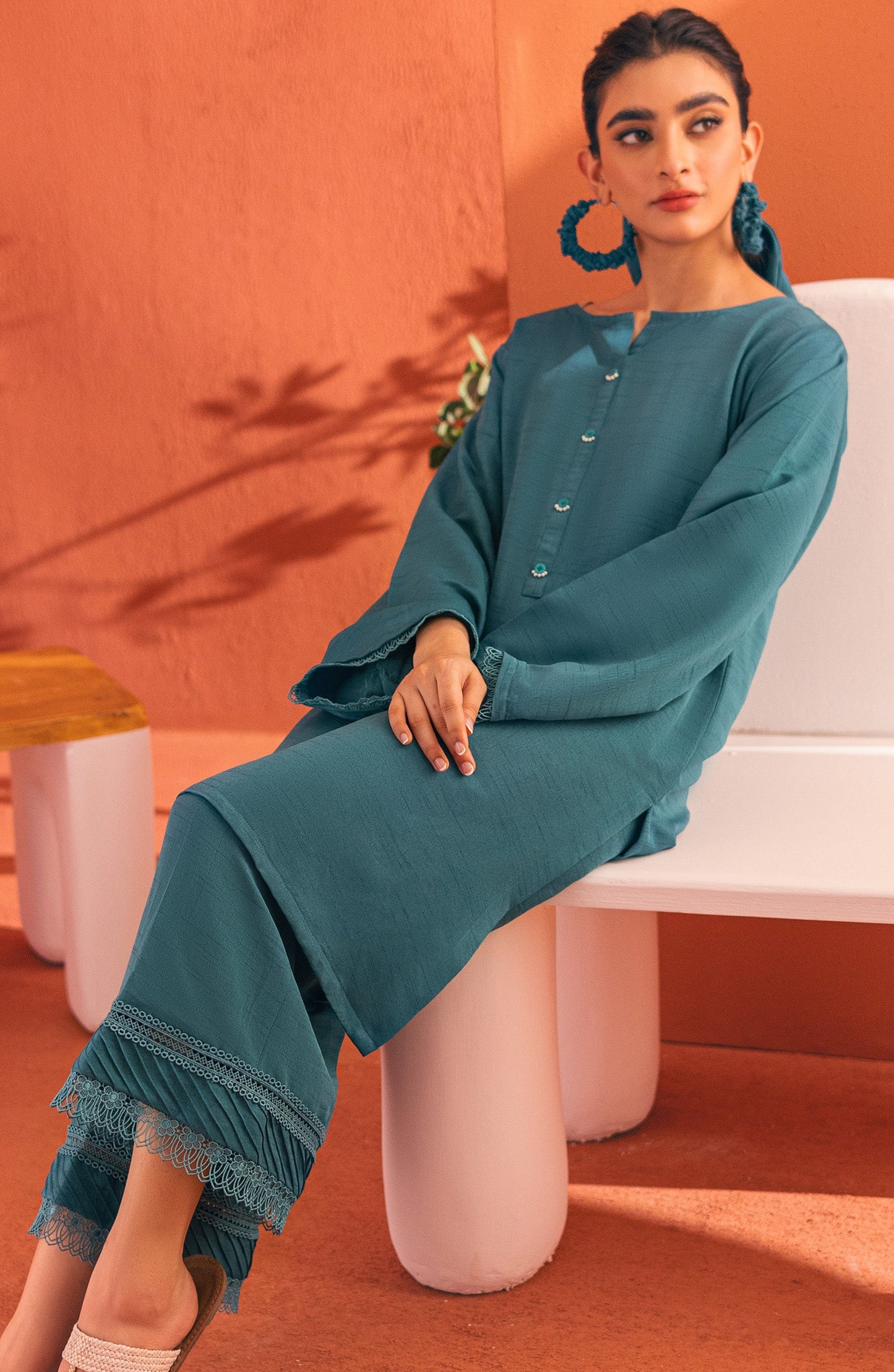 Orient - Stitched 2 Piece Plain Raw Silk Shirt and Raw Silk Pant
