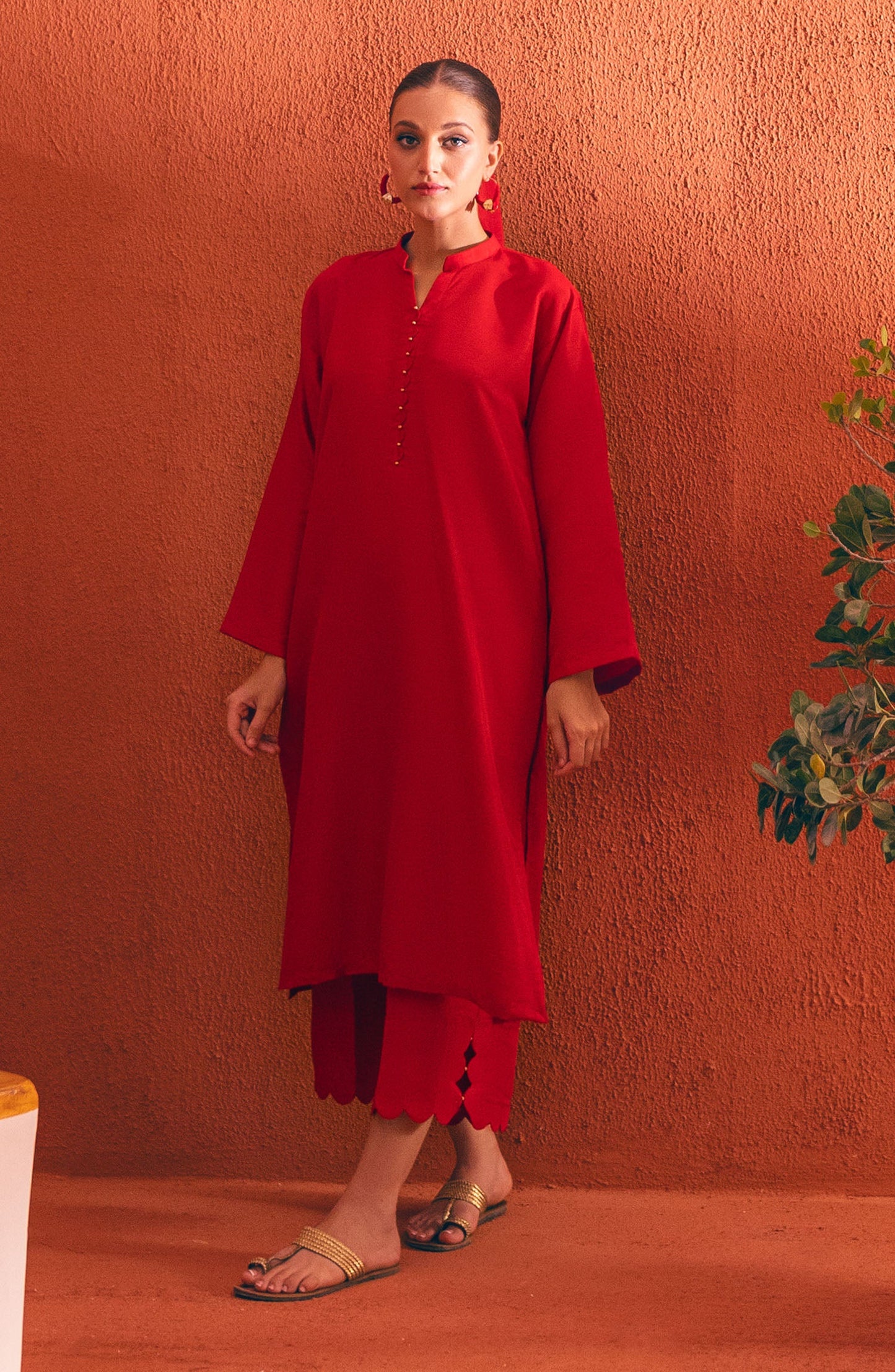 Orient - Stitched 2 Piece Plain Raw Silk Shirt and Raw Silk Pant