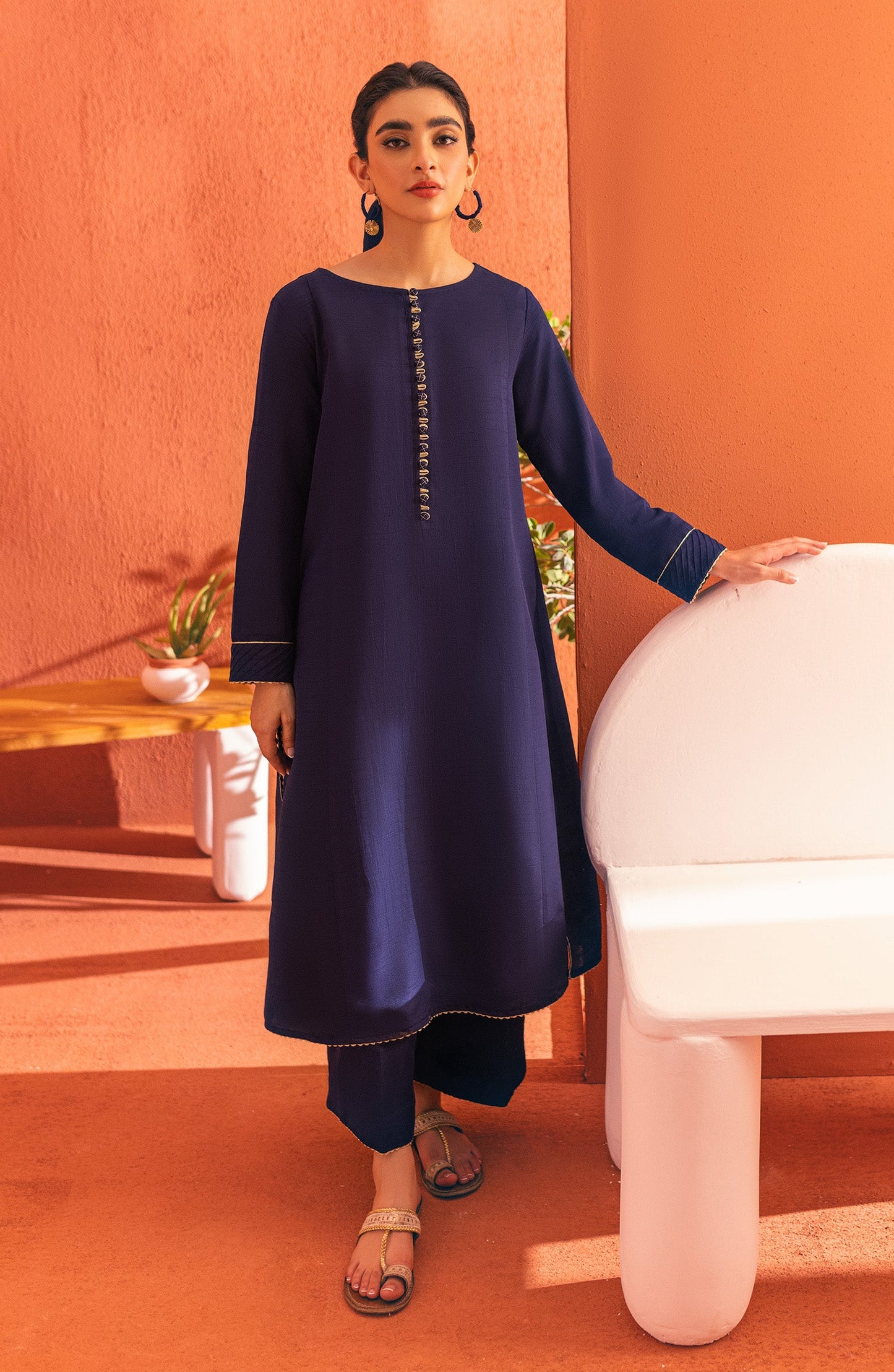 Orient - Stitched 2 Piece Plain Raw Silk Shirt and Raw Silk Pant