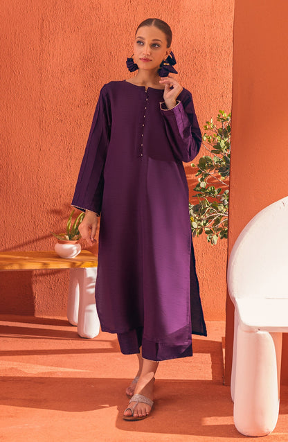Orient - Stitched 2 Piece Plain Raw Silk Shirt and Raw Silk Pant