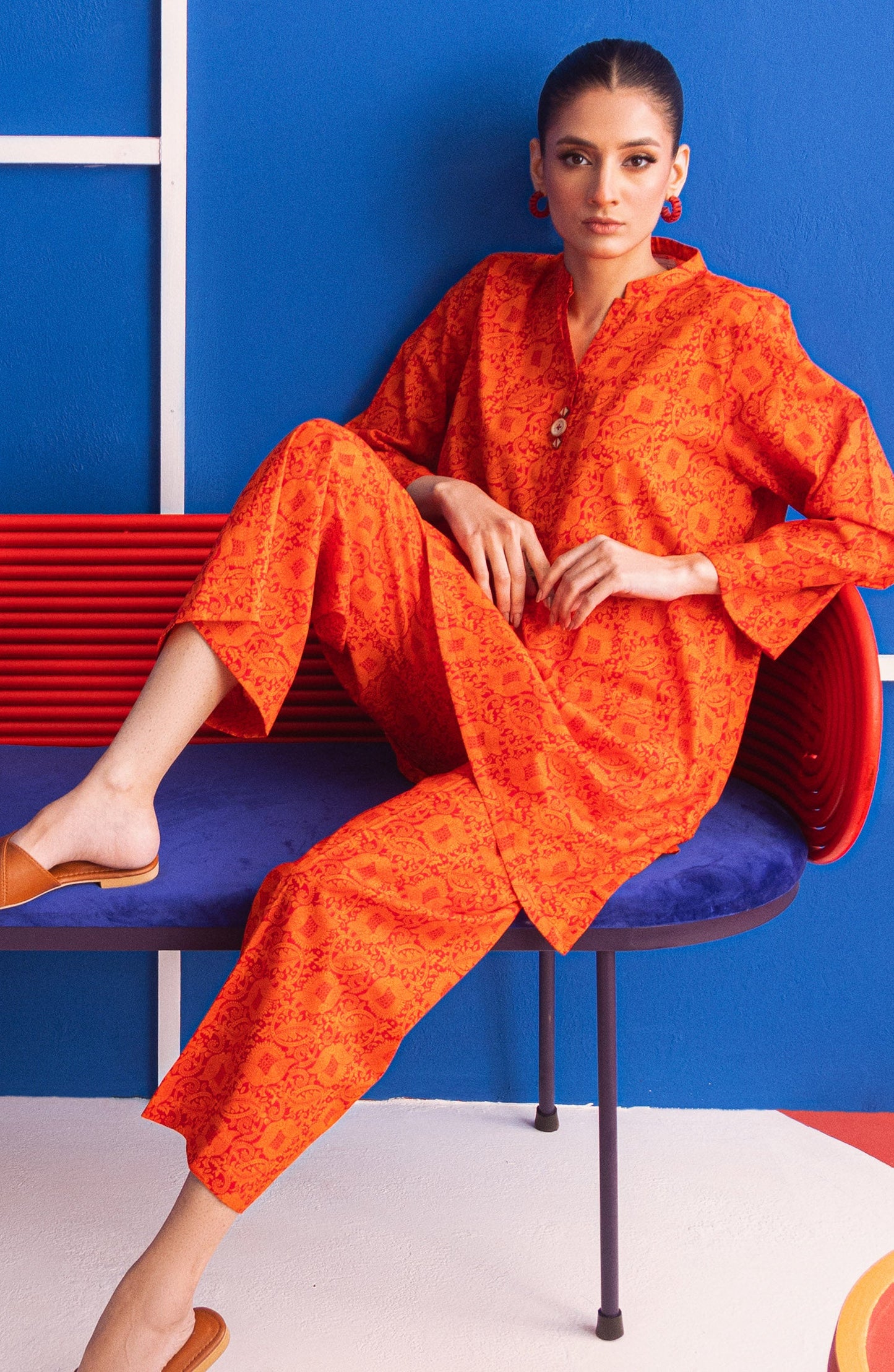 Orient - Stitched 2 Piece Printed Cambric Shirt and Cambric Pant