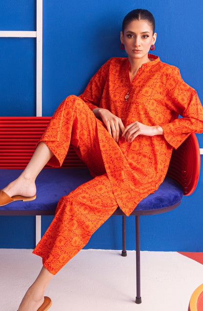 Orient - Stitched 2 Piece Printed Cambric Shirt and Cambric Pant