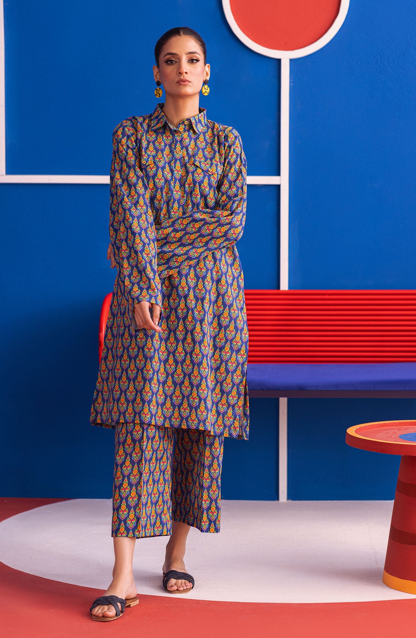 Orient - Stitched 2 Piece Printed Cambric Shirt and Cambric Pant