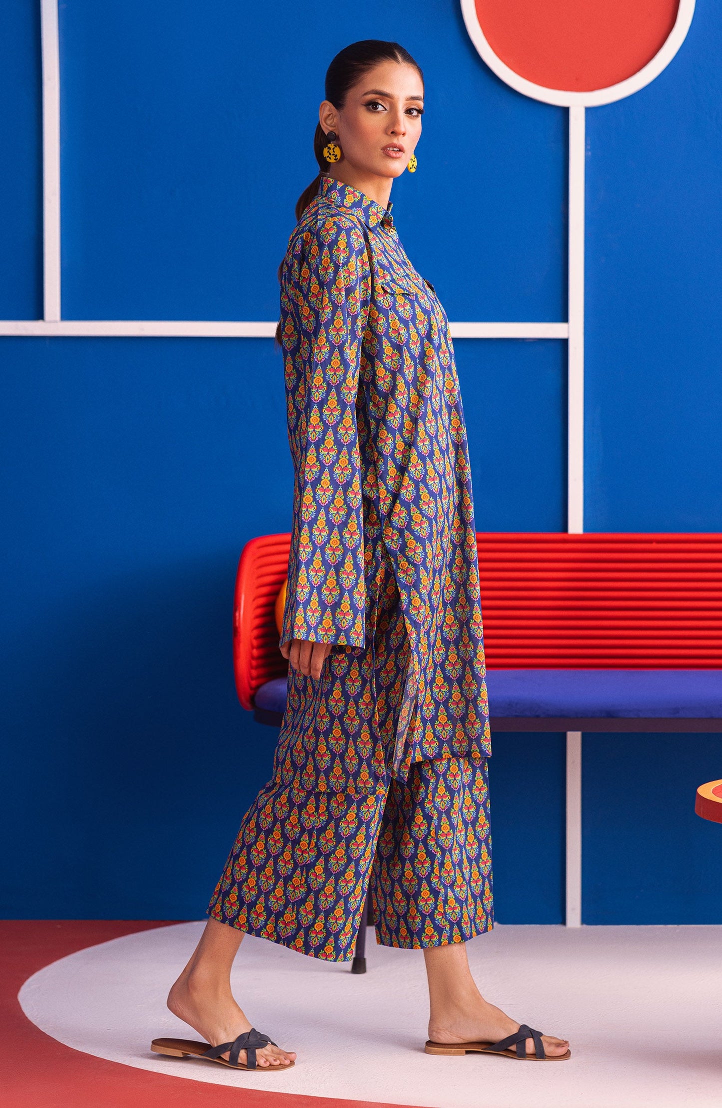 Orient - Stitched 2 Piece Printed Cambric Shirt and Cambric Pant