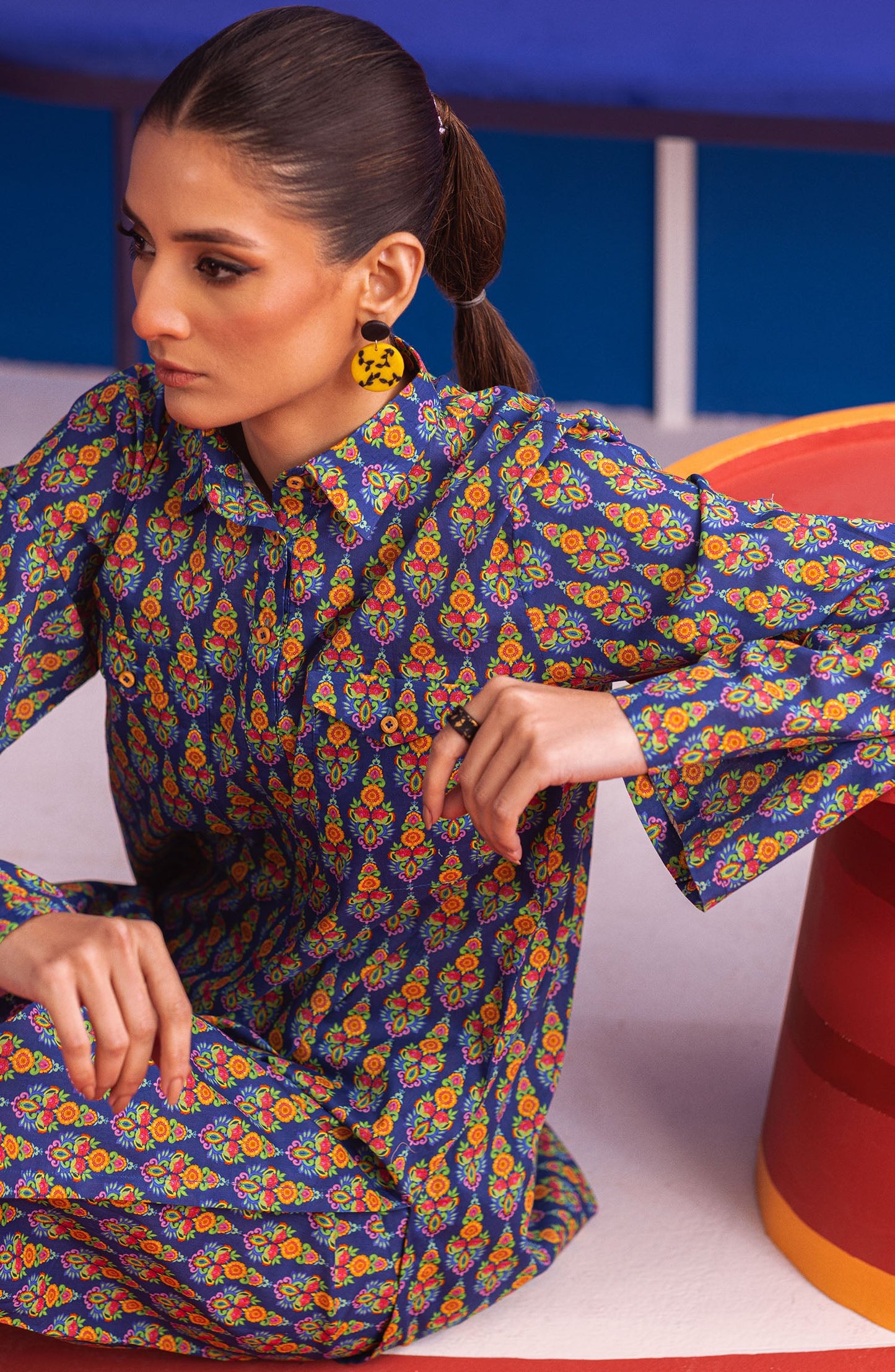 Orient - Stitched 2 Piece Printed Cambric Shirt and Cambric Pant