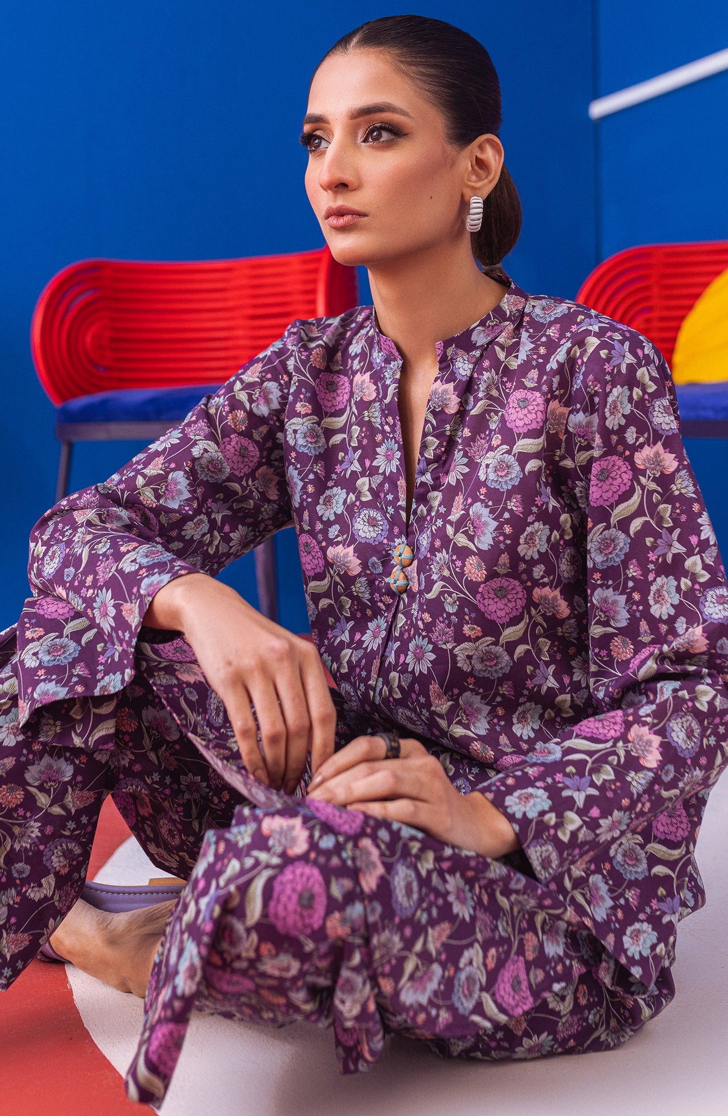 Orient - Stitched 2 Piece Printed Cambric Shirt and Cambric Pant