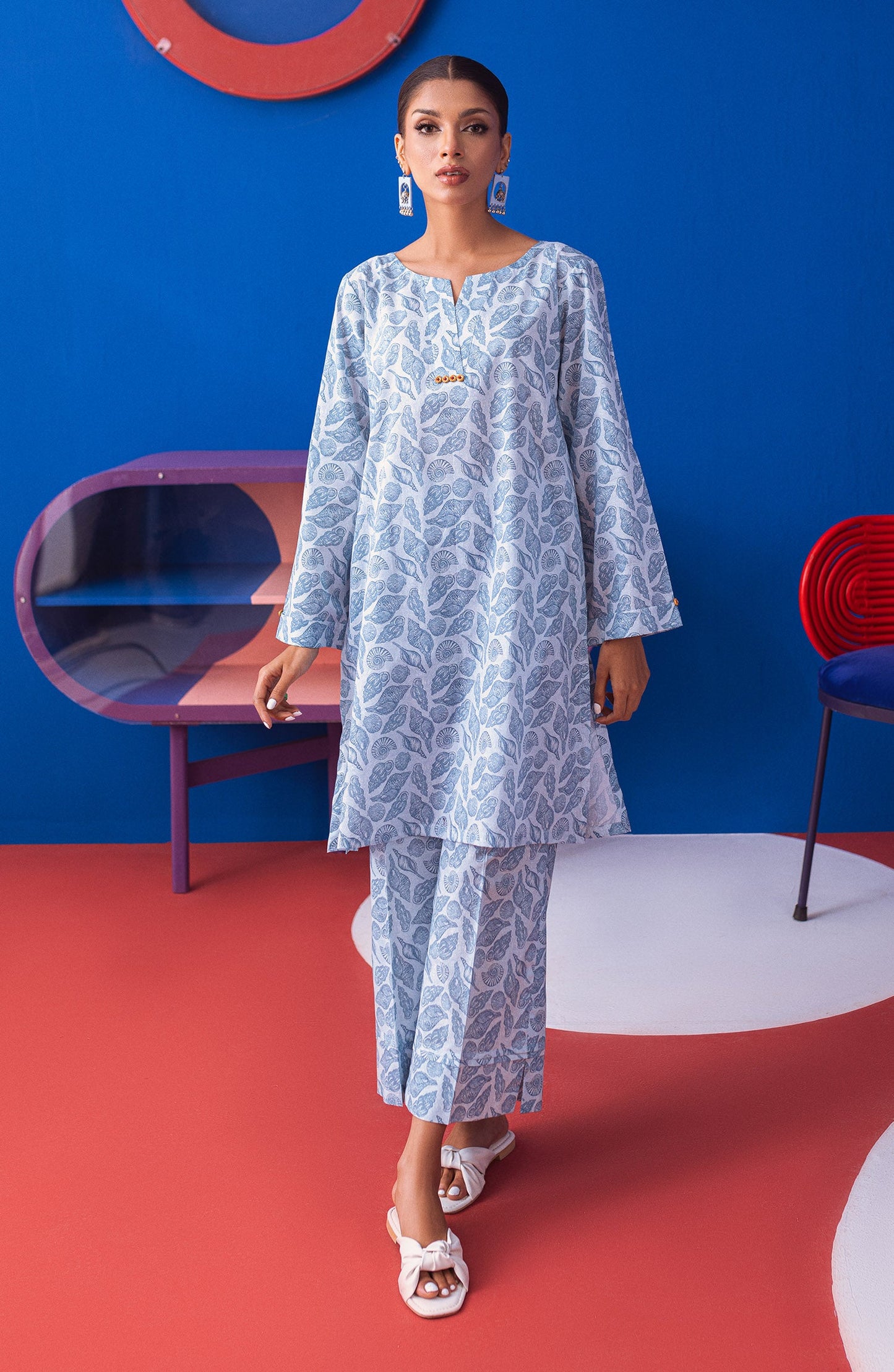 Orient - Stitched 2 Piece Printed Cambric Shirt and Cambric Pant