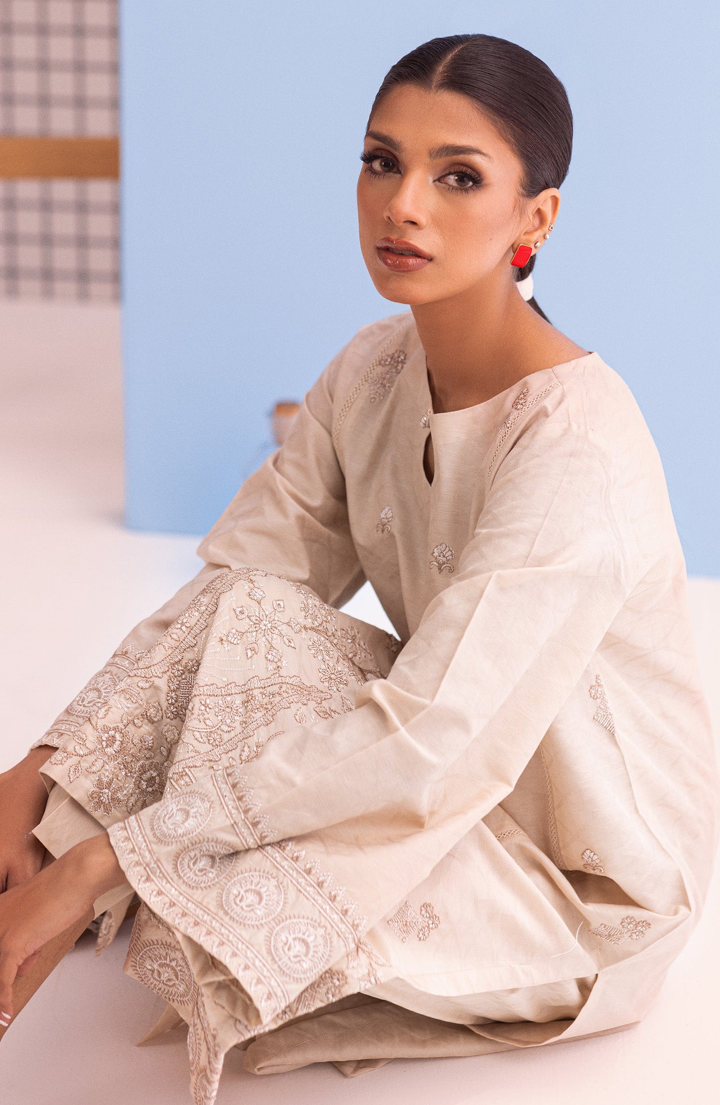 Orient - Stitched 2 Piece Embroidered Jacquard Shirt and Jacquard Pant