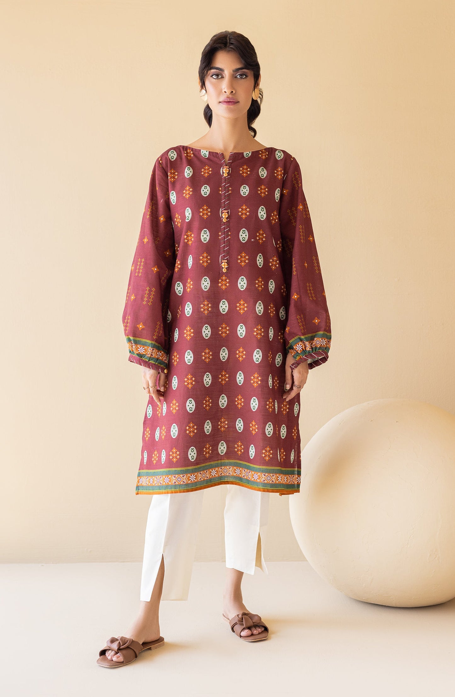 Orient - Stitched 1 Piece Printed Khaddar Shirt