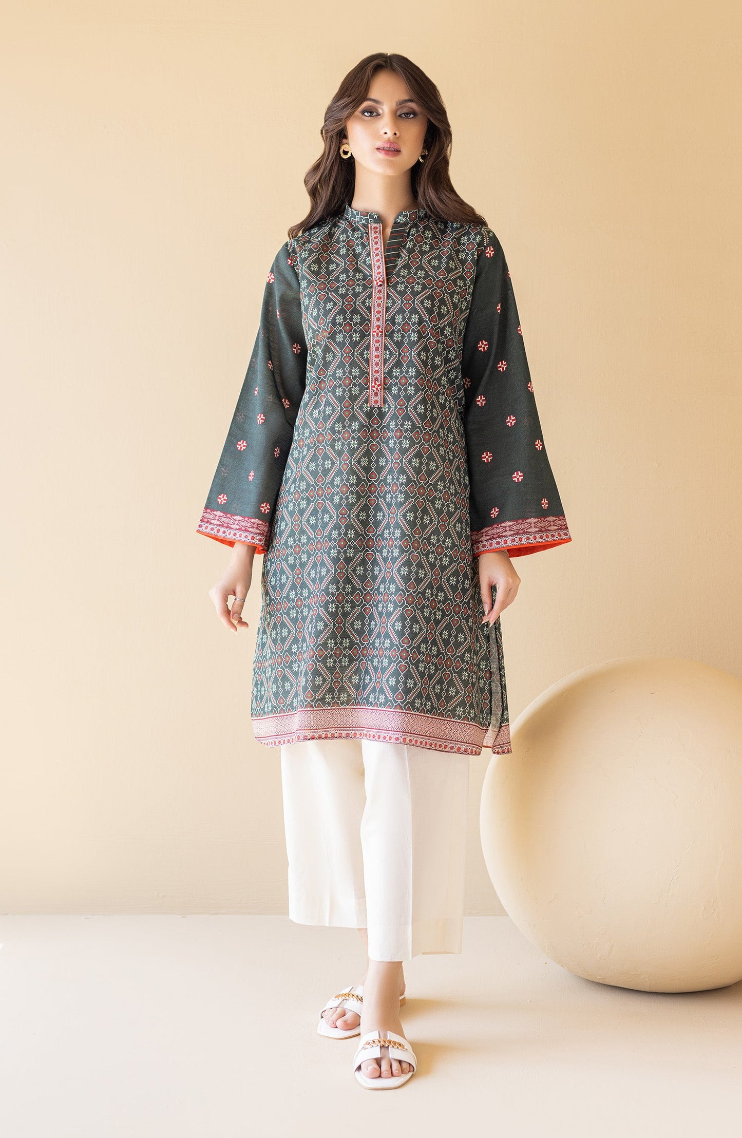 Orient - Unstitched 1 Piece Printed Khaddar Shirt