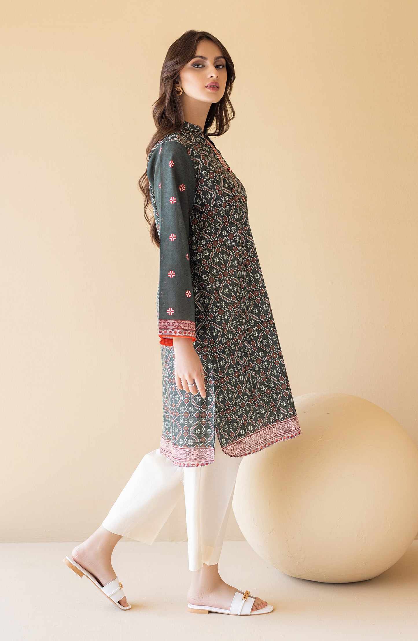 Orient - Unstitched 1 Piece Printed Khaddar Shirt
