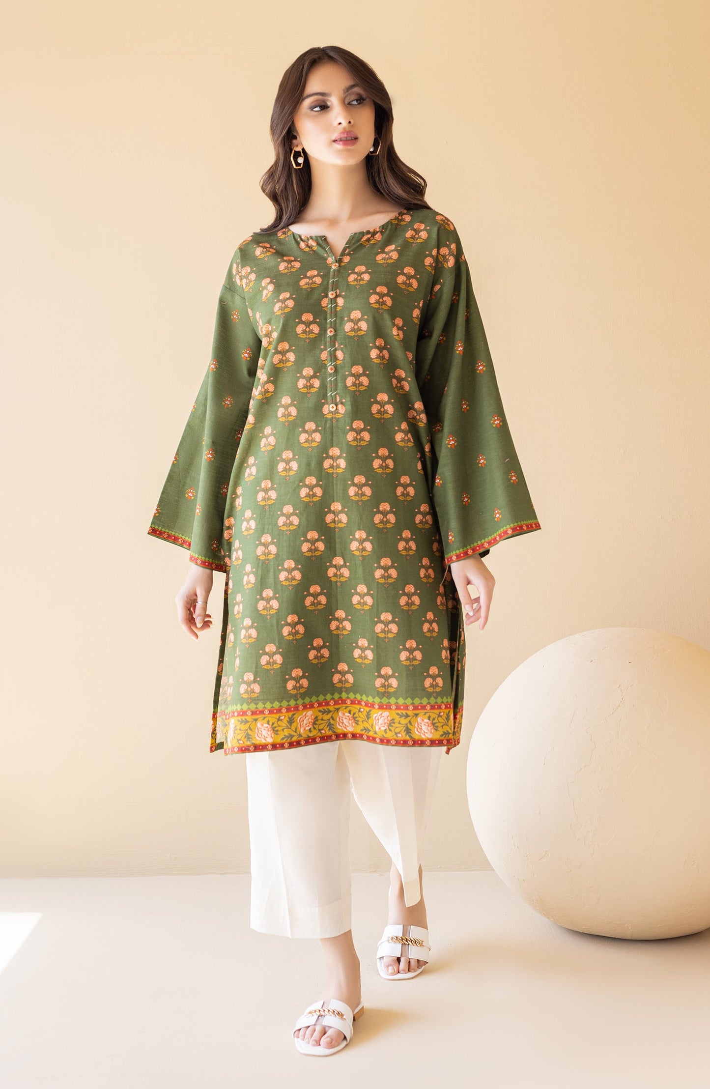 Orient - Unstitched 1 Piece Printed Khaddar Shirt