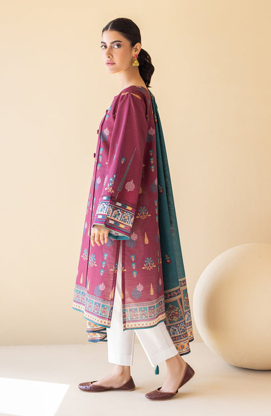 Orient - Unstitched 2 Piece Printed Khaddar Shirt and Khaddar Dupatta