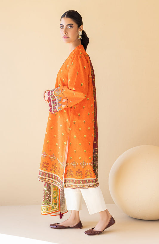 Orient - Unstitched 2 Piece Printed Khaddar Shirt and Khaddar Dupatta