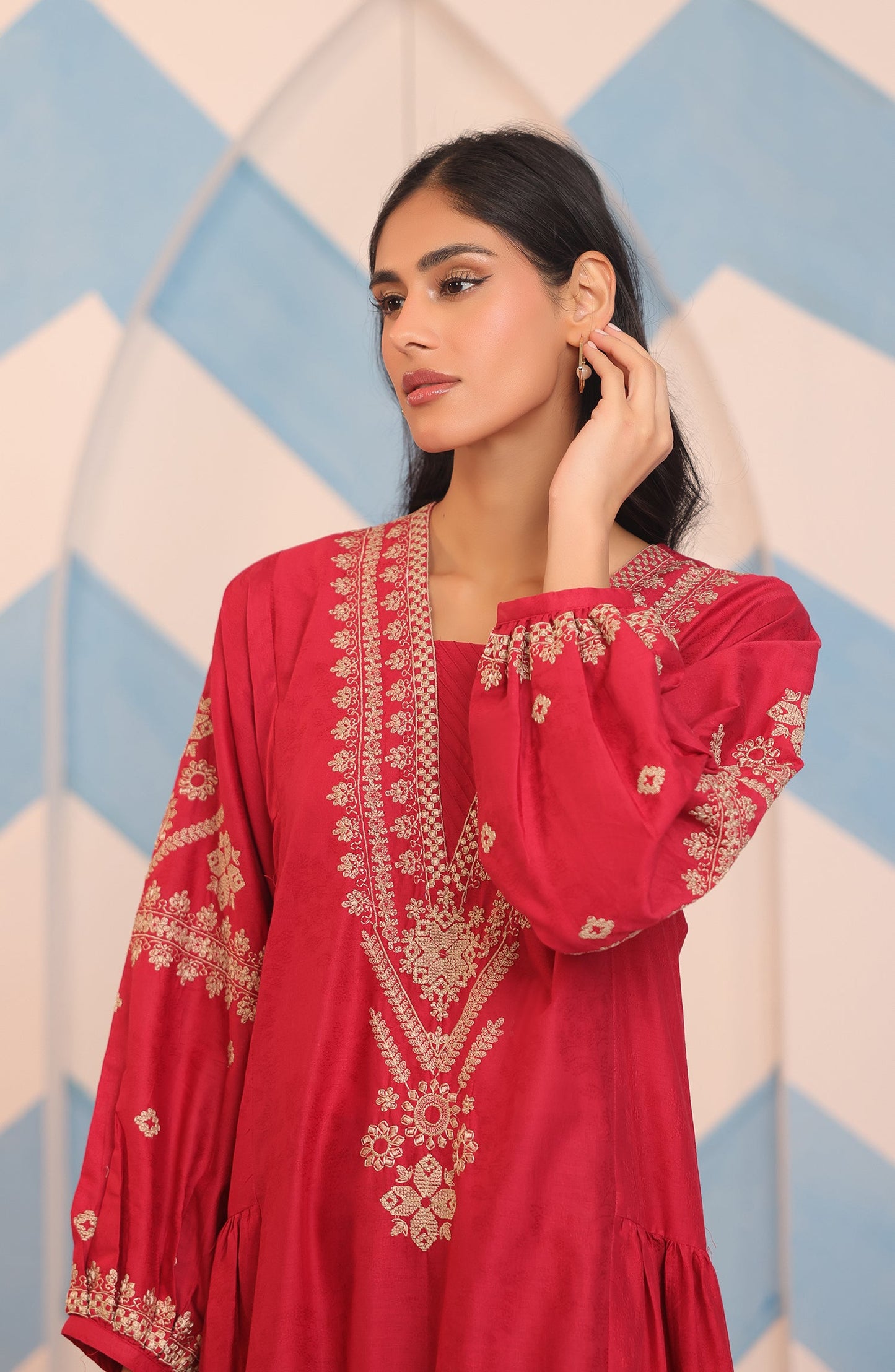 Orient - Stitched 1 Piece Embroidered Jacquard Shirt