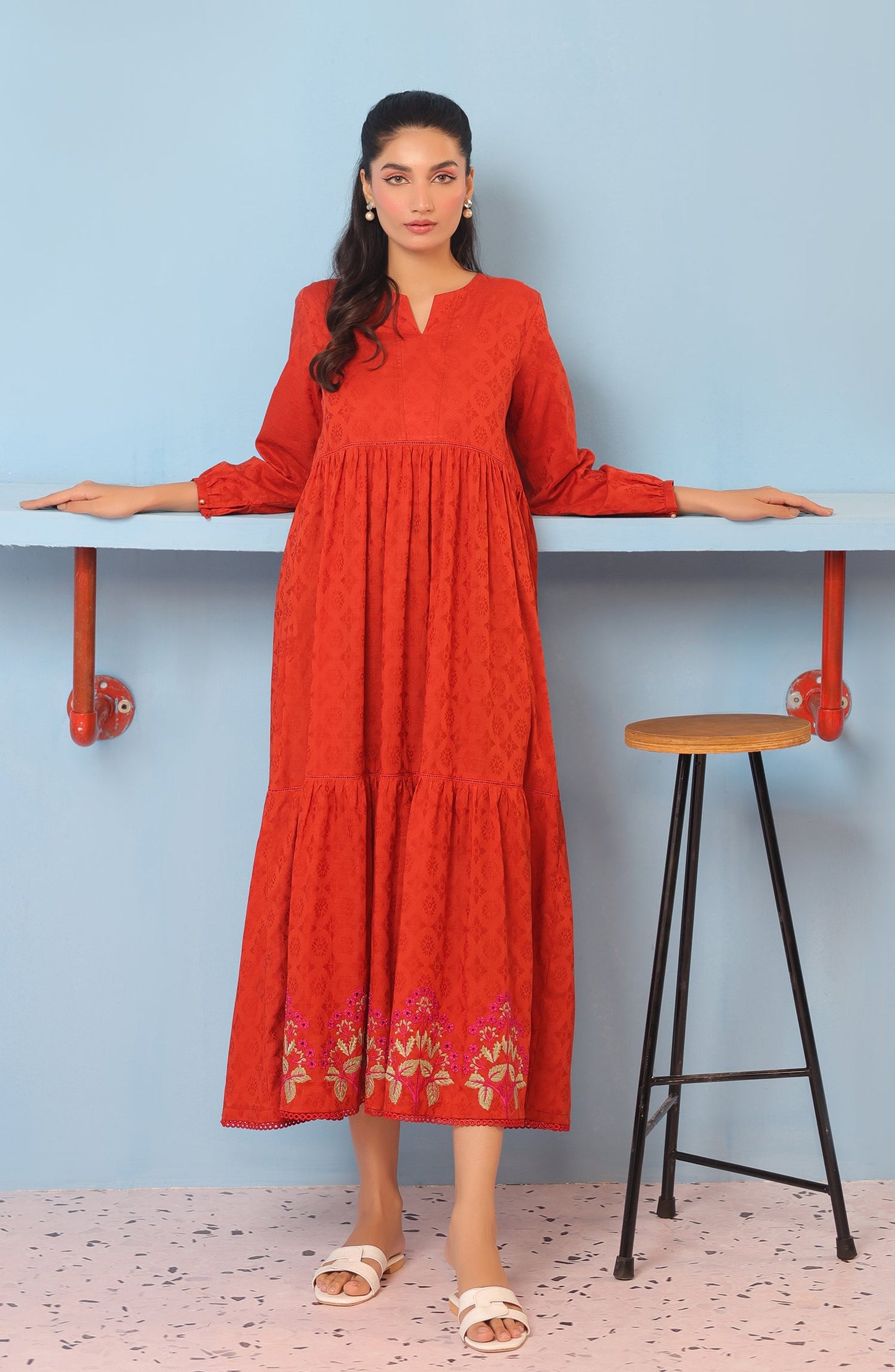 Orient - Stitched 1 Piece Embroidered Jacquard Shirt