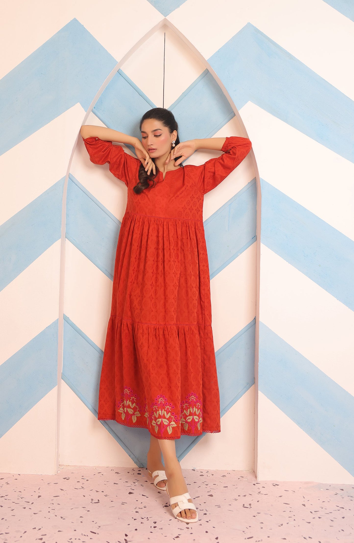 Orient - Stitched 1 Piece Embroidered Jacquard Shirt