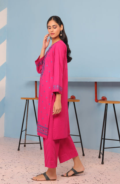 Orient - Stitched 3 Piece Embroidered Khaddar Shirt , Khaddar Pant and JACQUARD Dupatta