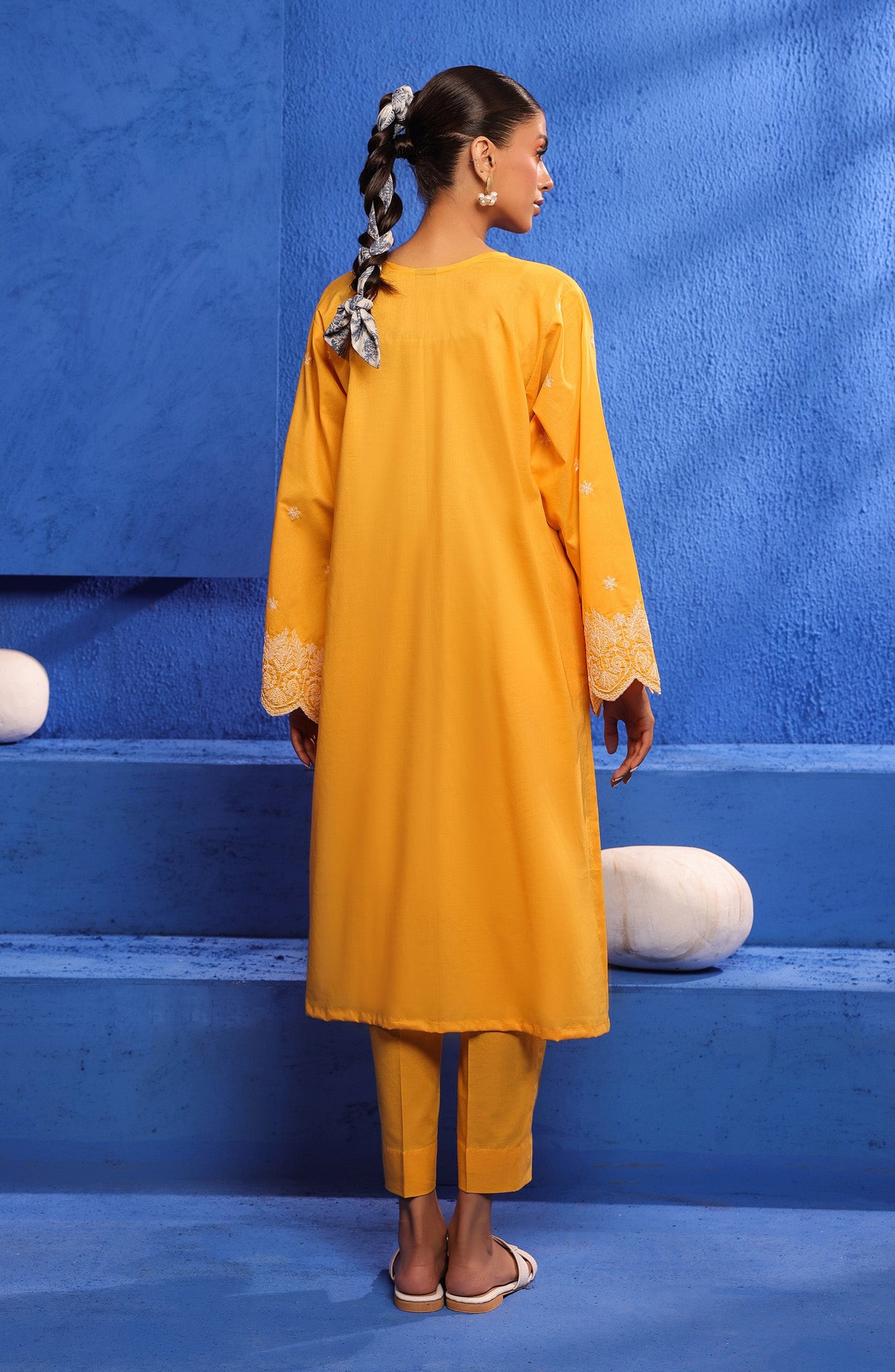 Orient - Stitched 2 Piece Embroidered Cambric Shirt and Cambric Pant