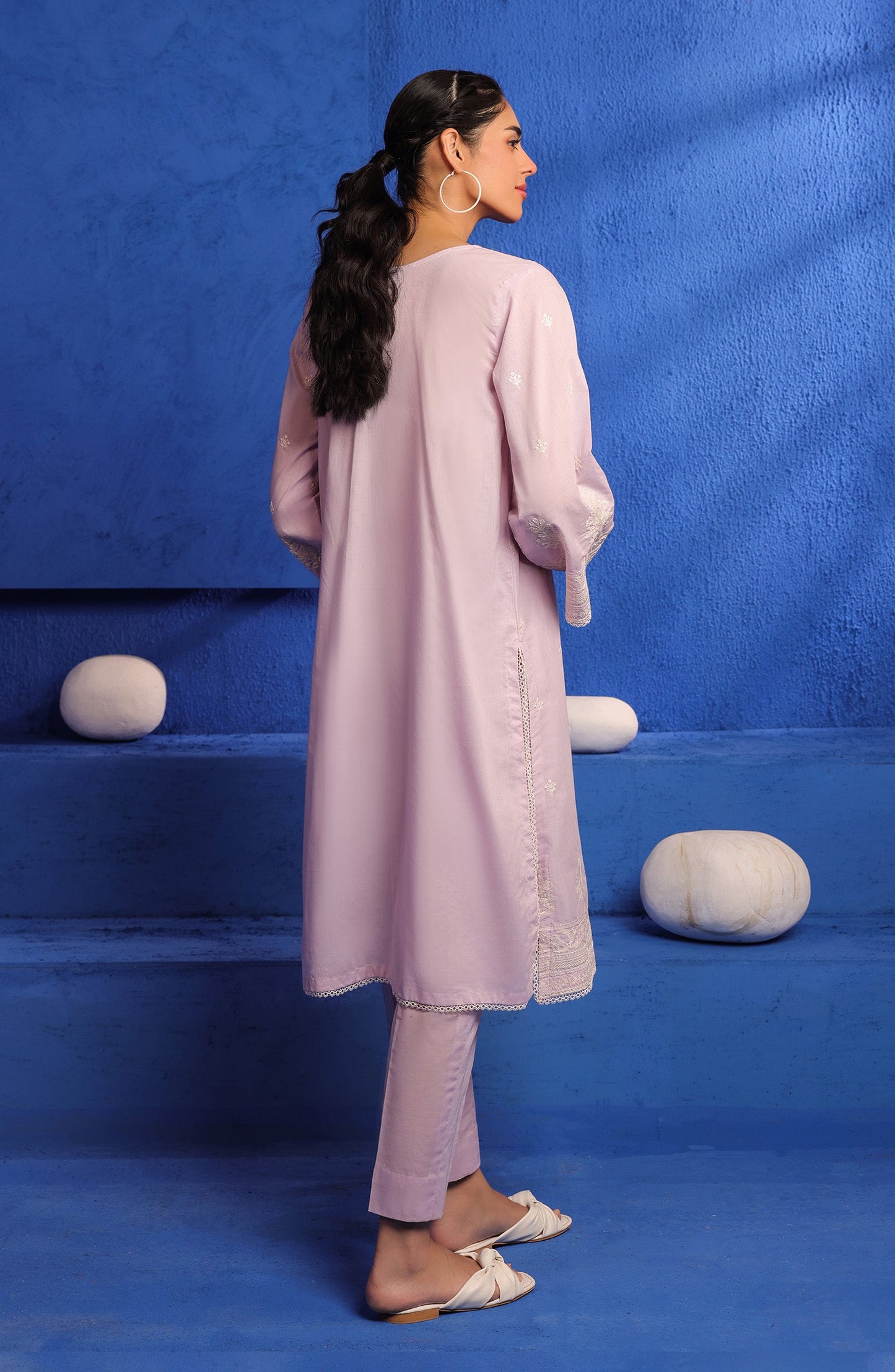Orient - Stitched 2 Piece Embroidered Cambric Shirt and Cambric Pant