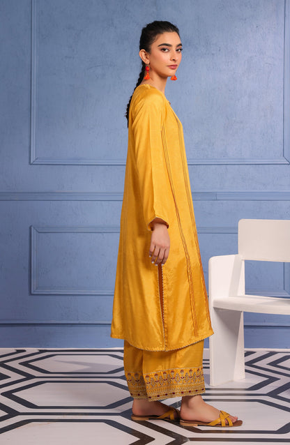 Orient - Stitched 2 Piece Embroidered Raw Silk Shirt and Raw Silk Pant