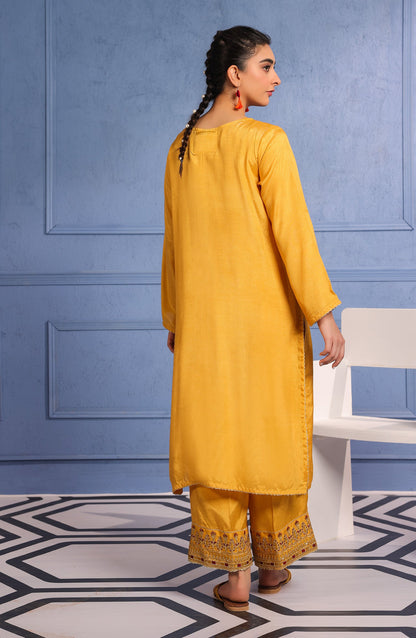 Orient - Stitched 2 Piece Embroidered Raw Silk Shirt and Raw Silk Pant