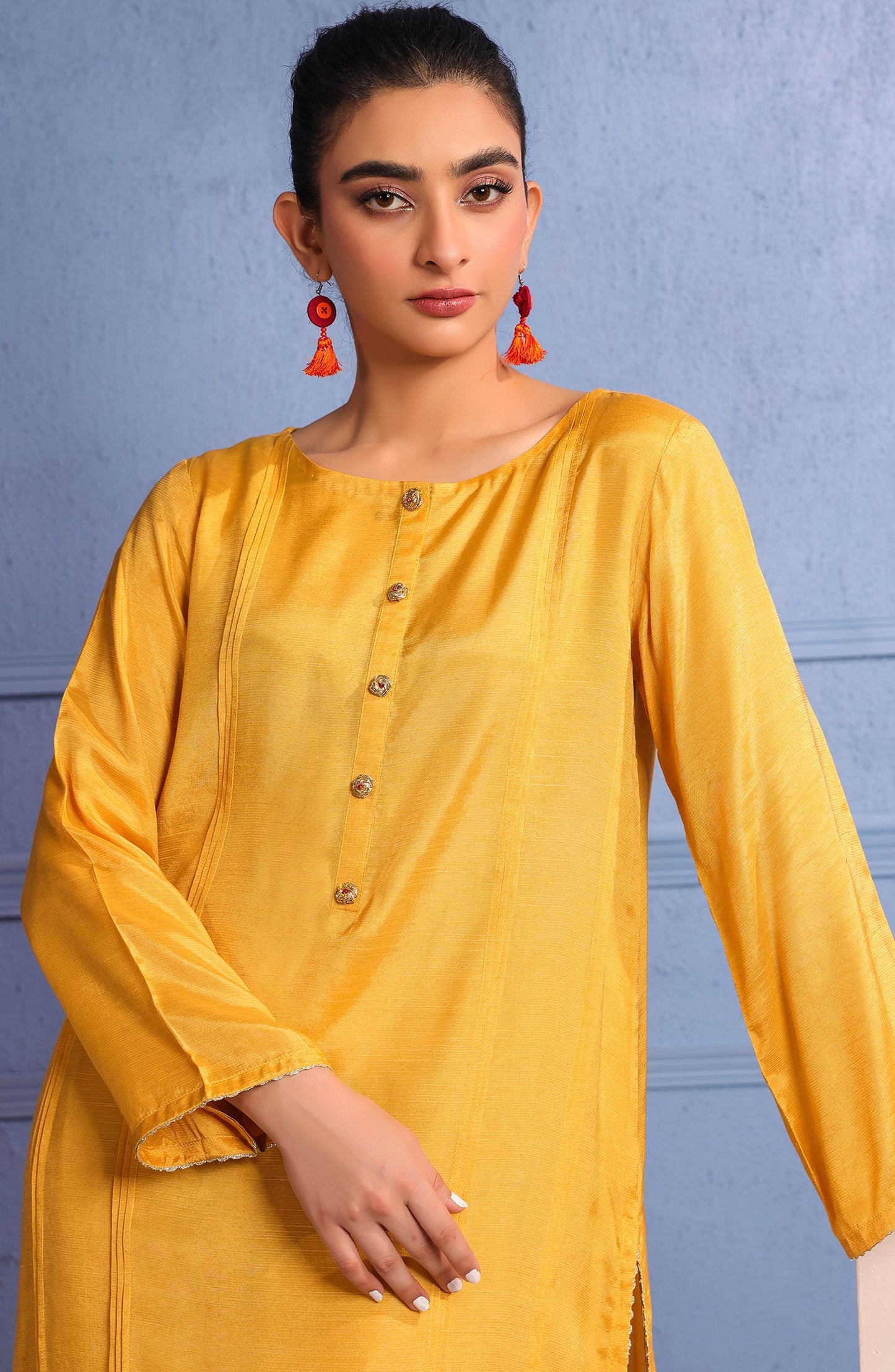 Orient - Stitched 2 Piece Embroidered Raw Silk Shirt and Raw Silk Pant