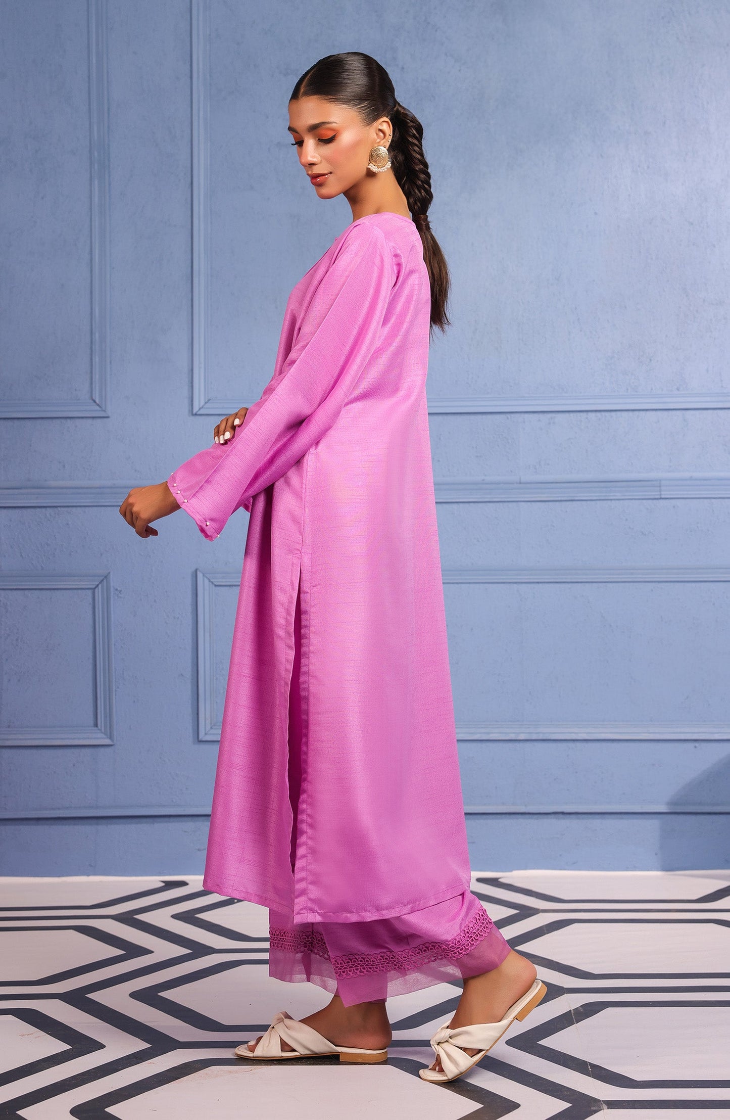 Orient - Stitched 2 Piece Plain Raw Silk Shirt and Raw Silk Pant
