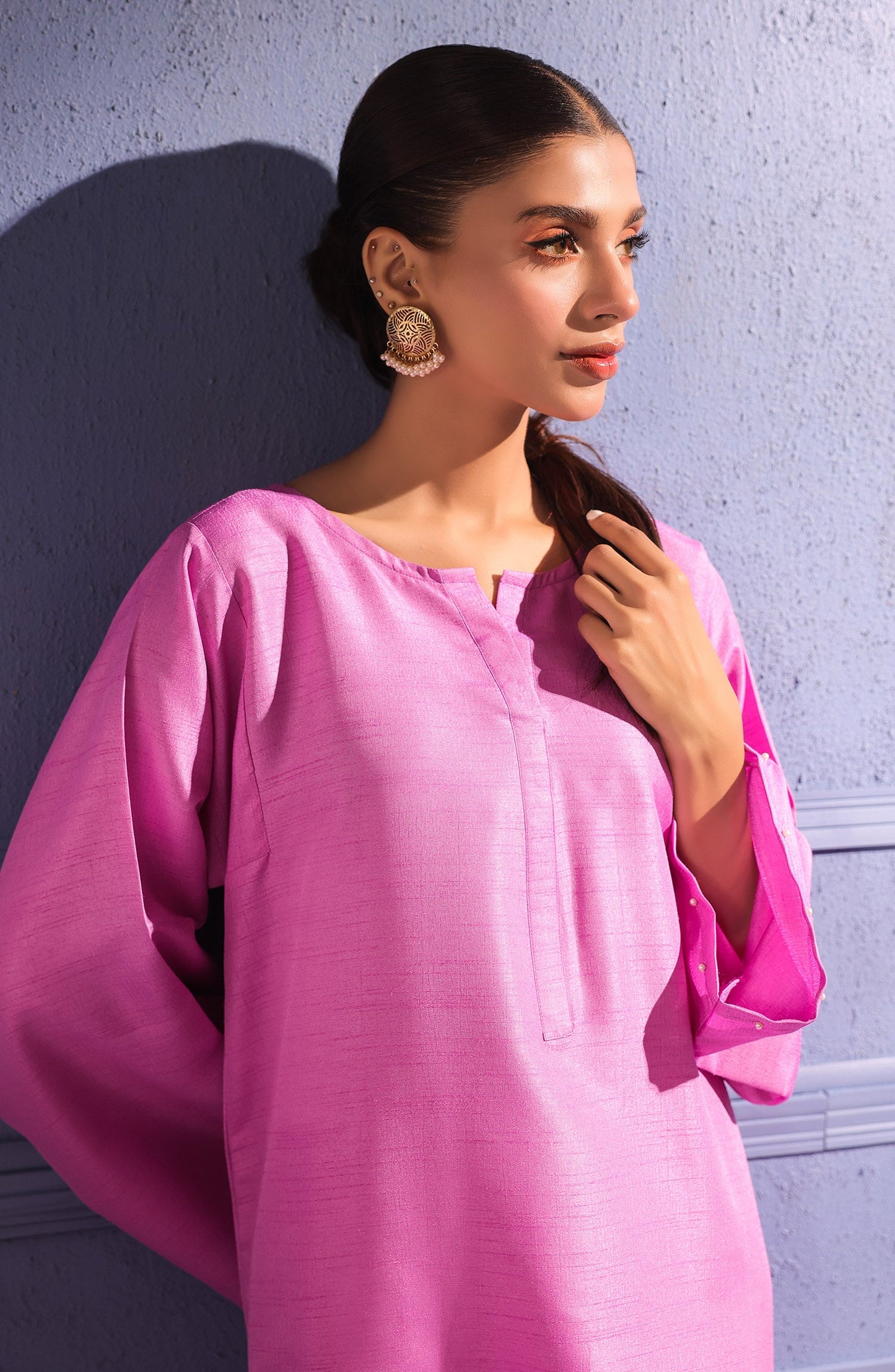 Orient - Stitched 2 Piece Plain Raw Silk Shirt and Raw Silk Pant